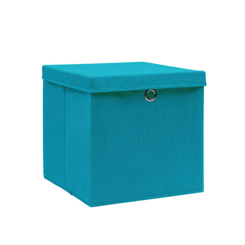 Load image into Gallery viewer, Vidaxl opbergboxen met deksel 4 st 28x28x28 cm babyblauw