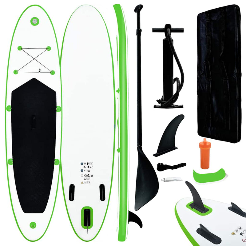 Load image into Gallery viewer, Vidaxl stand-up paddleboard opblaasbaar groen en wit