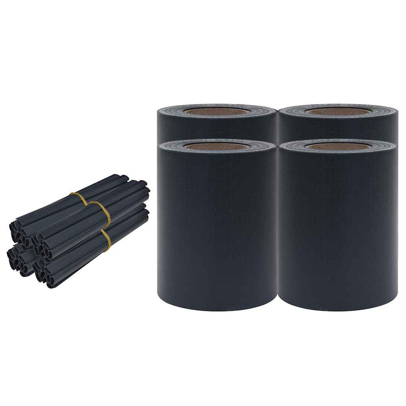 Load image into Gallery viewer, Vidaxl tuinschermen 4 st 35x0,19 m pvc mat donkergrijs