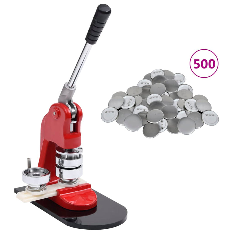 Load image into Gallery viewer, VidaXL Buttonmachine met 500 st buttononderdelen 44 mm