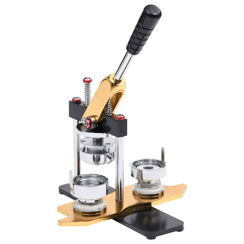 Load image into Gallery viewer, VidaXL Buttonmachine draaipunch met 500 st buttononderdelen 44 mm