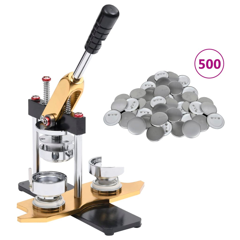 Load image into Gallery viewer, Vidaxl buttonmachine draaipunch met 500 st buttononderdelen 37 mm
