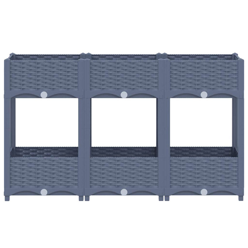 Load image into Gallery viewer, Vidaxl plantenbak verhoogd 120x40x71 cm polypropyleen