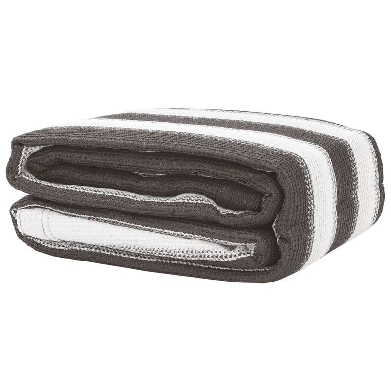 Load image into Gallery viewer, Vidaxl tenttapijt 250x350 cm antracietkleurig en wit