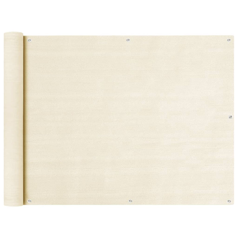 Load image into Gallery viewer, VidaXL Balkonscherm 90x300 cm HDPE crèmekleurig