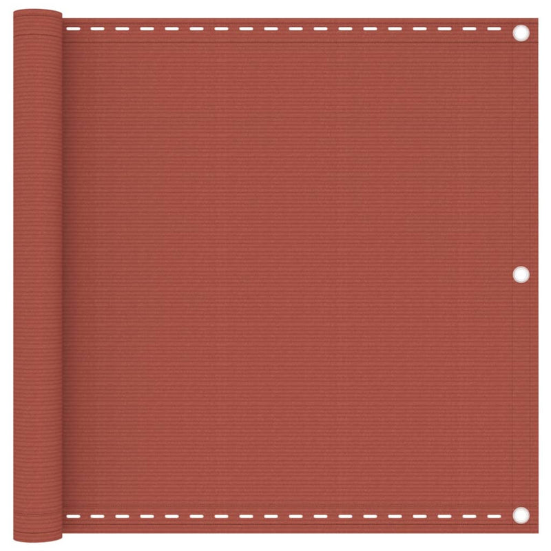 Load image into Gallery viewer, Vidaxl balkonscherm 90x500 cm hdpe terracottakleurig