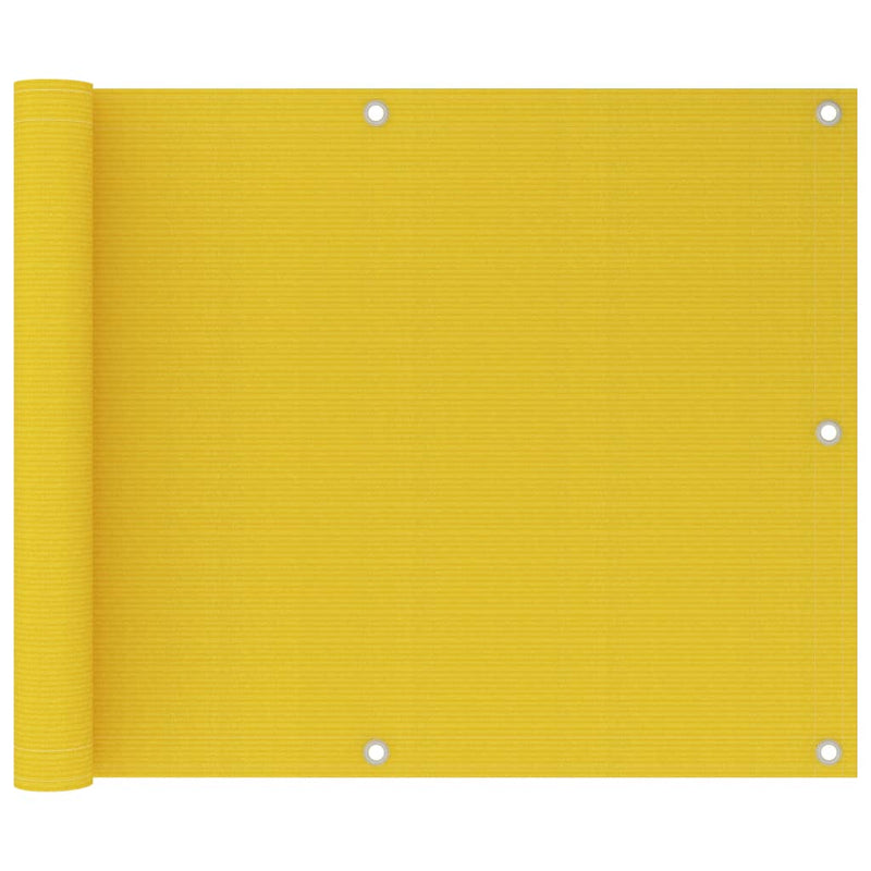 Load image into Gallery viewer, Vidaxl balkonscherm 75x600 cm hdpe geel