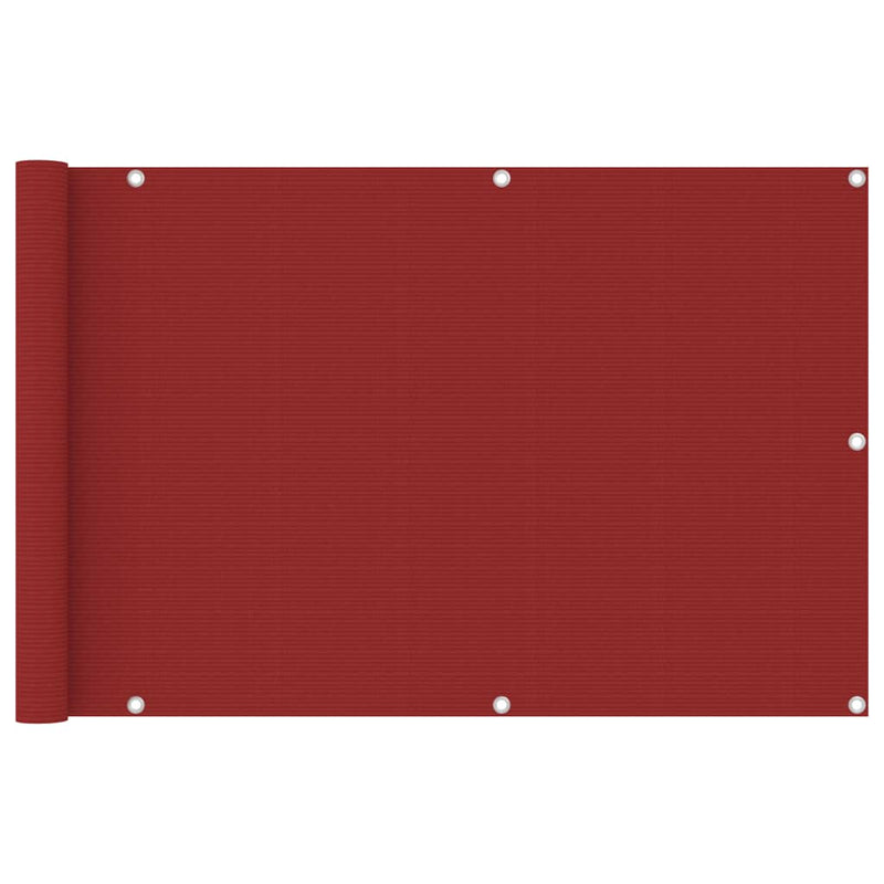 Load image into Gallery viewer, Vidaxl balkonscherm 90x400 cm hdpe rood