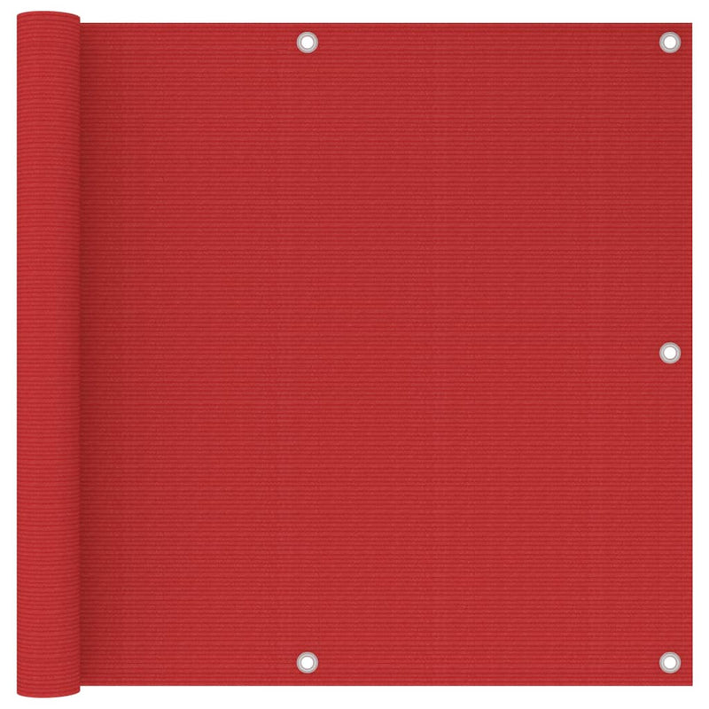 Load image into Gallery viewer, Vidaxl balkonscherm 90x600 cm hdpe rood