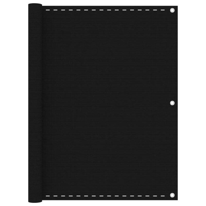 Load image into Gallery viewer, Vidaxl balkonscherm 120x500 cm hdpe zwart