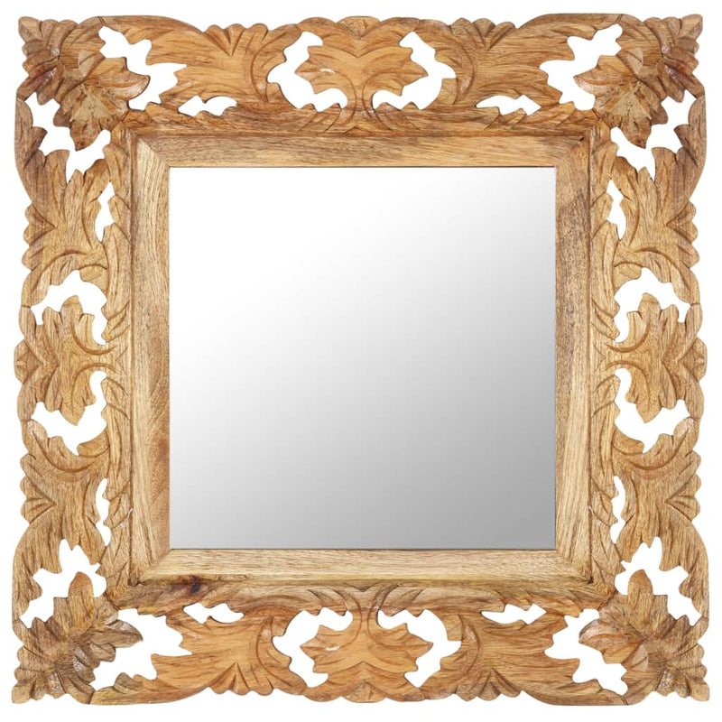 Load image into Gallery viewer, Vidaxl spiegel handgesneden 50x50 cm massief mangohout bruin