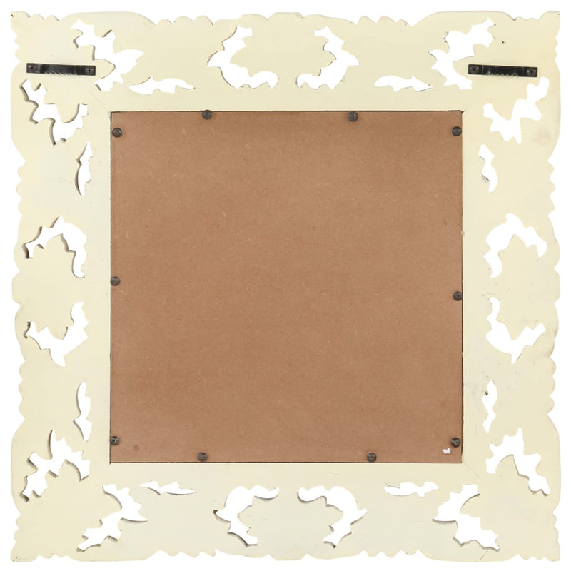 Load image into Gallery viewer, Vidaxl spiegel handgesneden 50x50 cm massief mangohout wit