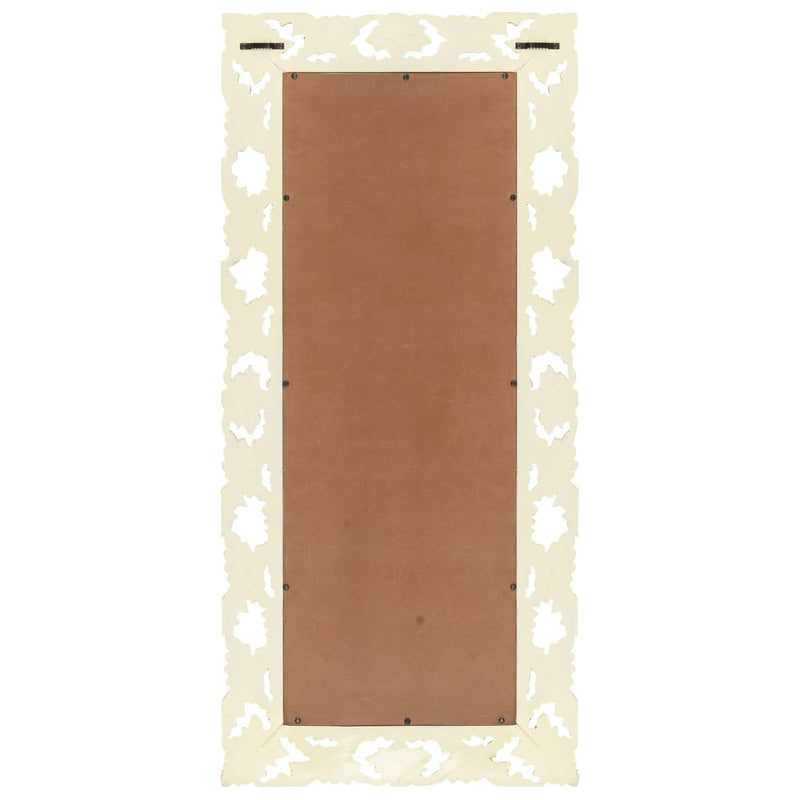 Load image into Gallery viewer, Vidaxl spiegel handgesneden 110x50 cm massief mangohout wit