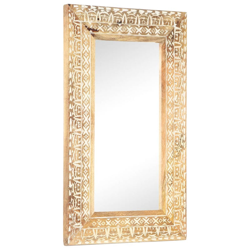 Load image into Gallery viewer, Vidaxl spiegel handgesneden 80x50x2,6 cm massief mangohout