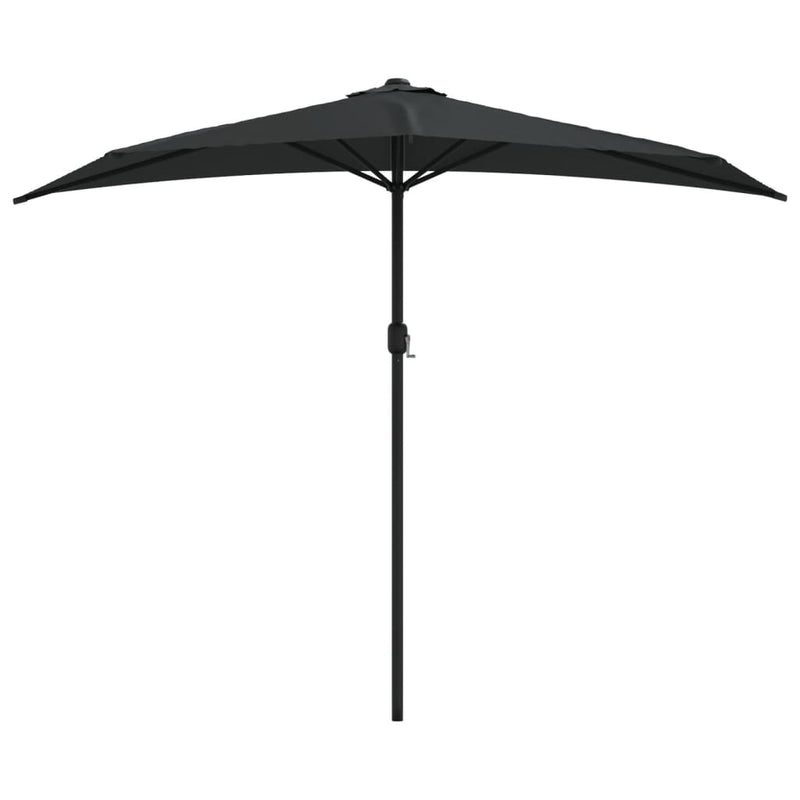 Load image into Gallery viewer, Vidaxl balkonparasol half met aluminium paal 270x144x222 cm zwart