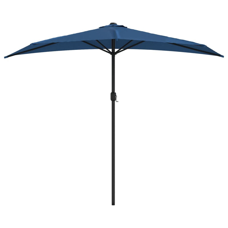 Load image into Gallery viewer, Vidaxl balkonparasol half met aluminium paal 270x144x222 cm blauw