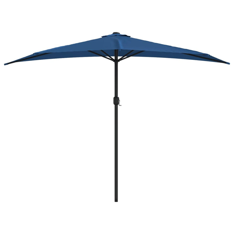 Load image into Gallery viewer, Vidaxl balkonparasol half met aluminium paal 300x155x223 cm blauw