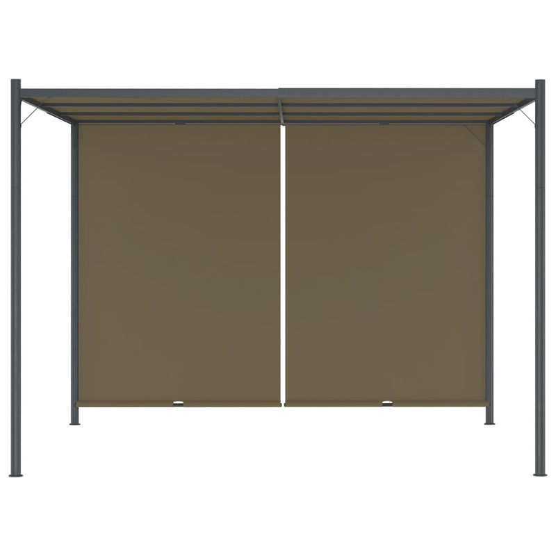 Load image into Gallery viewer, VidaXL Pergola met uittrekbaar dak 180 g m² 3x3 m taupe