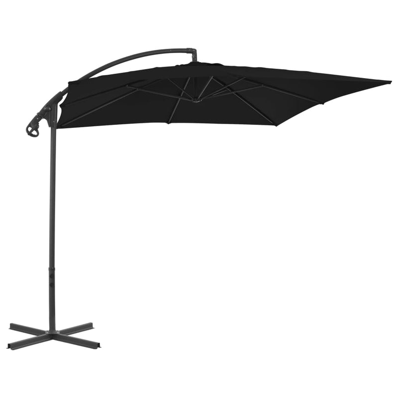 Load image into Gallery viewer, VidaXL Zweefparasol met stalen paal 250x250 cm zwart