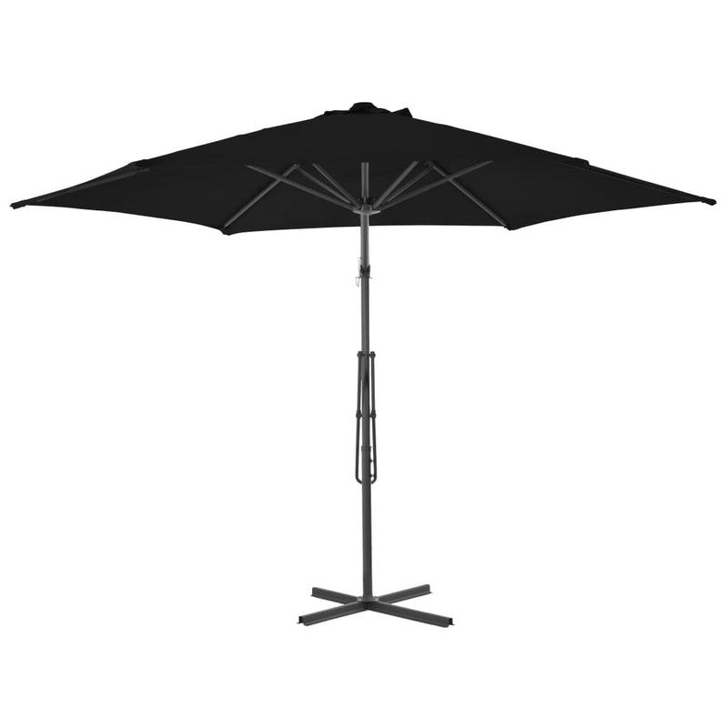 Load image into Gallery viewer, Vidaxl parasol met stalen paal 300x230 cm zwart