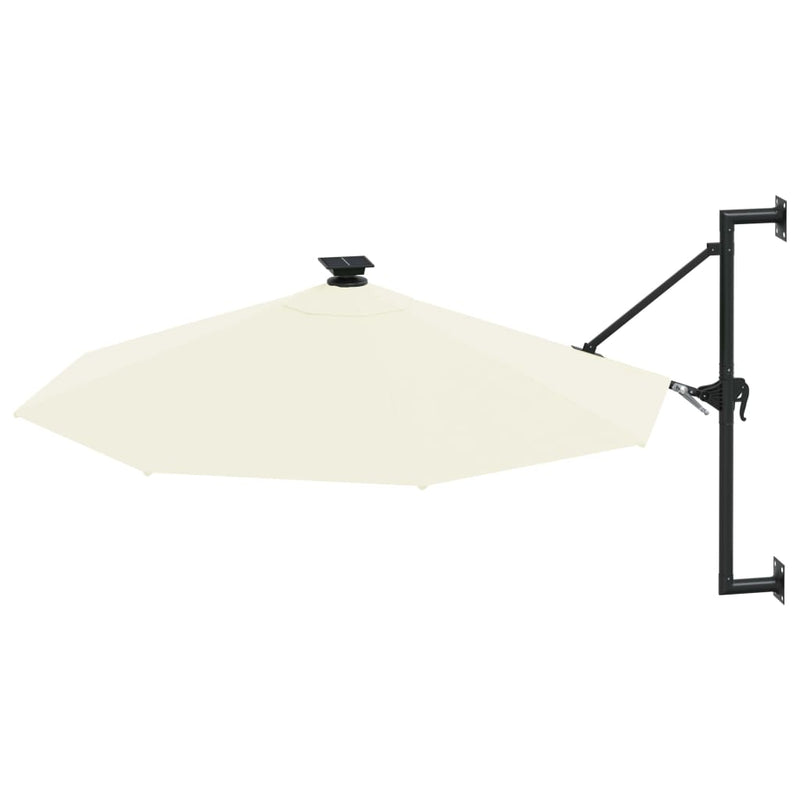 Load image into Gallery viewer, Vidaxl wandparasol met led's 300 cm zandkleurig