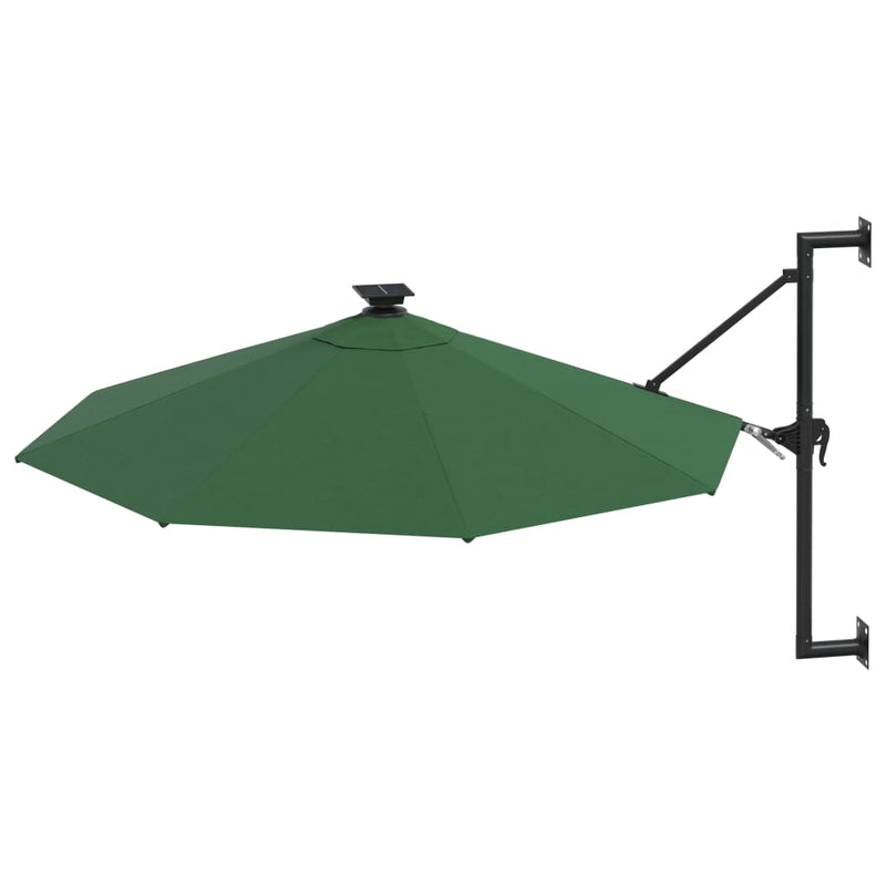 Load image into Gallery viewer, Vidaxl wandparasol met led's 300 cm groen