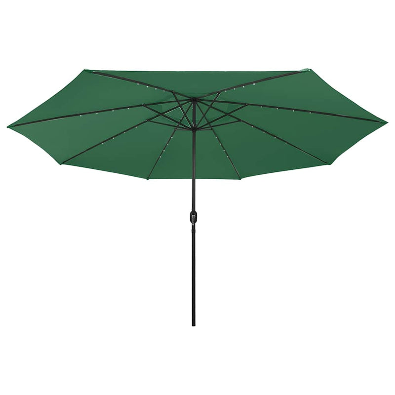 Load image into Gallery viewer, Vidaxl parasol met led-verlichting 400 cm groen
