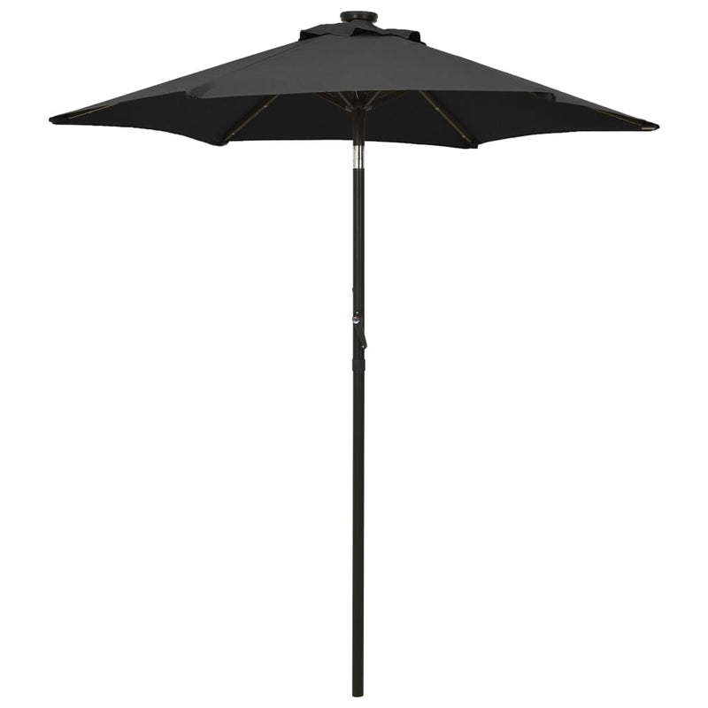 Load image into Gallery viewer, Vidaxl parasol met led-verlichting 200x211 cm aluminium zwart