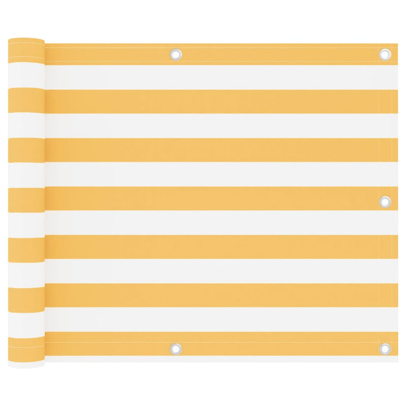 Load image into Gallery viewer, VidaXL Balkonscherm 75x500 cm oxford stof wit en geel