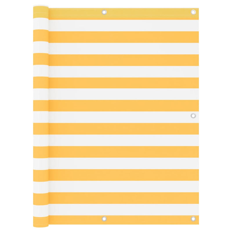 Load image into Gallery viewer, Vidaxl balkonscherm 120x500 cm oxford stof wit en geel