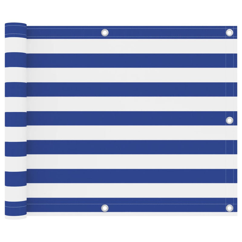 Load image into Gallery viewer, Vidaxl balkonscherm 75x400 cm oxford stof wit en blauw