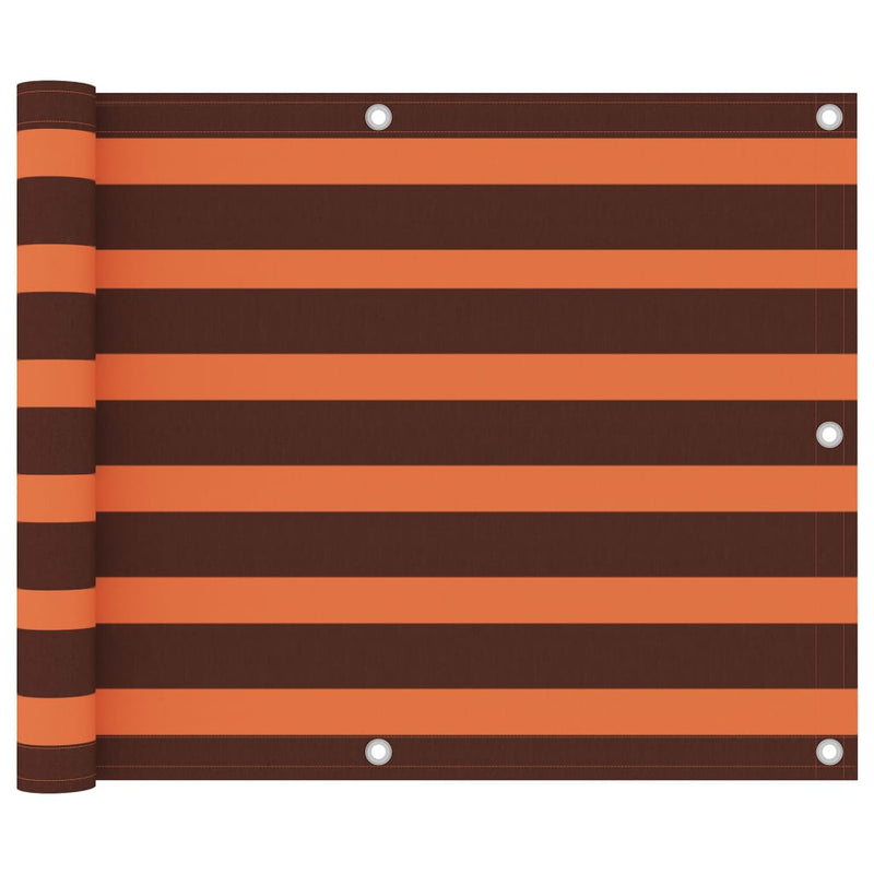 Load image into Gallery viewer, Vidaxl balkonscherm 75x500 cm oxford stof oranje en bruin