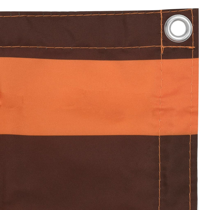 Load image into Gallery viewer, Vidaxl balkonscherm 75x500 cm oxford stof oranje en bruin