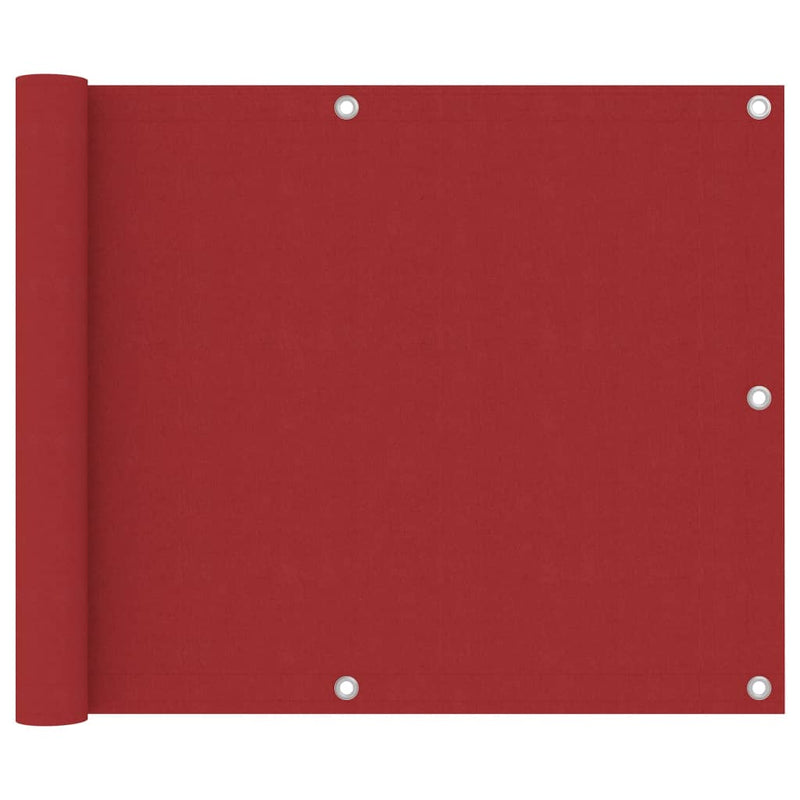 Load image into Gallery viewer, Vidaxl balkonscherm 75x600 cm oxford stof rood