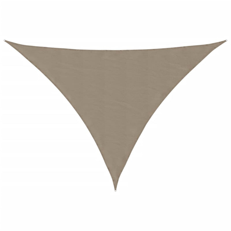 Afbeelding laden in galerijviewer, Vidaxl zonnescherm driehoekig 2,5x2,5x3,5 m oxford stof taupe