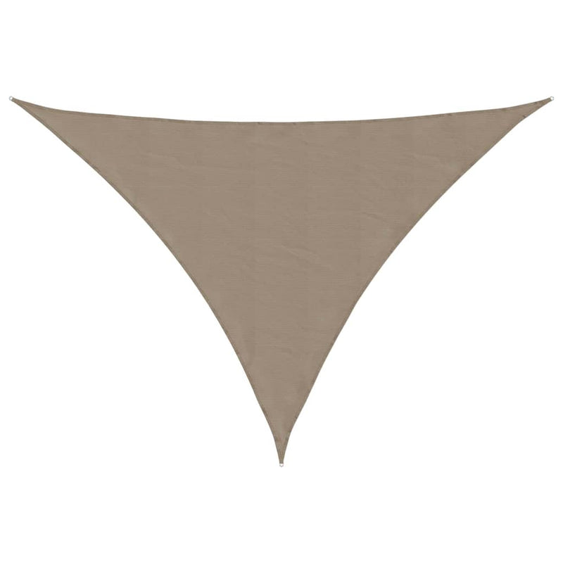 Afbeelding laden in galerijviewer, Vidaxl zonnescherm driehoekig 3,5x3,5x4,9 m oxford stof taupe
