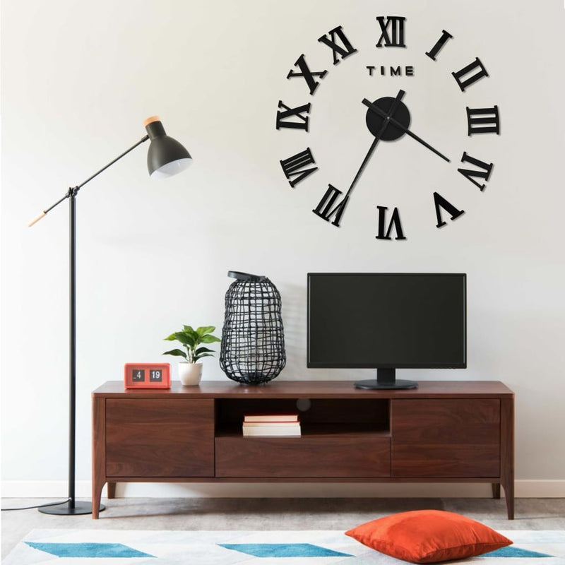 Load image into Gallery viewer, Vidaxl 3d-wandklok modern xxl 100 cm zwart