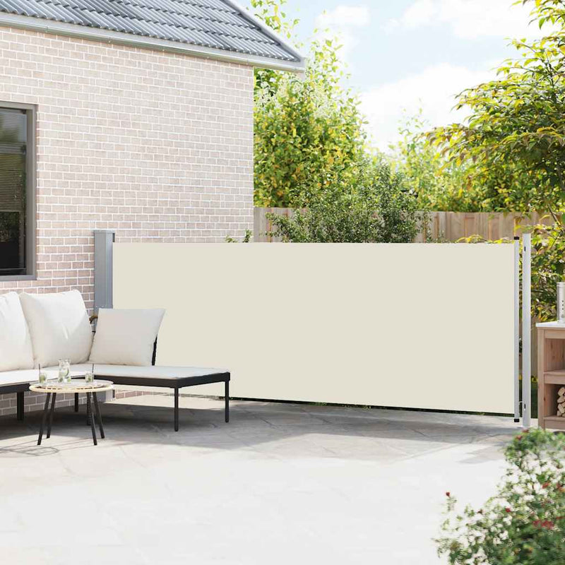 Load image into Gallery viewer, Vidaxl tuinscherm uittrekbaar 140x600 cm crème