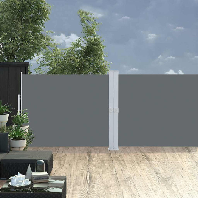 Load image into Gallery viewer, Vidaxl tuinscherm uittrekbaar 140x1200 cm antraciet