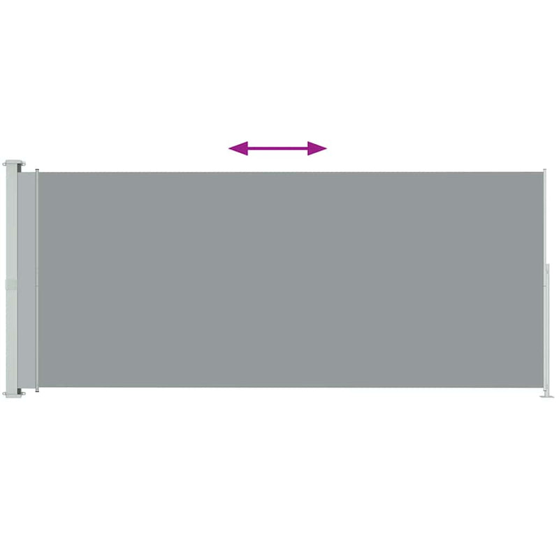 Load image into Gallery viewer, Vidaxl tuinscherm uittrekbaar 180x500 cm grijs