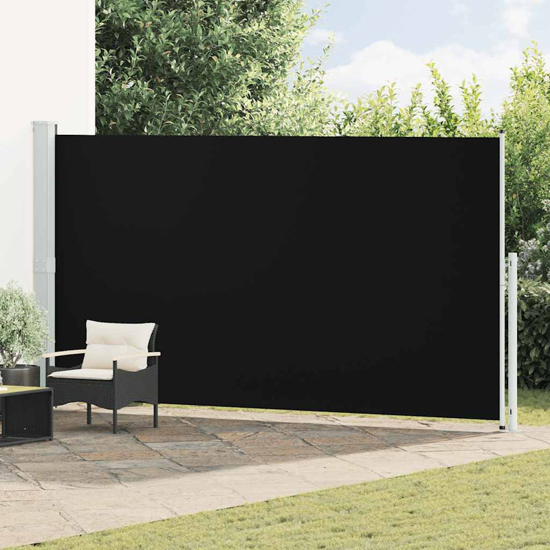 Load image into Gallery viewer, Vidaxl tuinscherm uittrekbaar 200x500 cm zwart