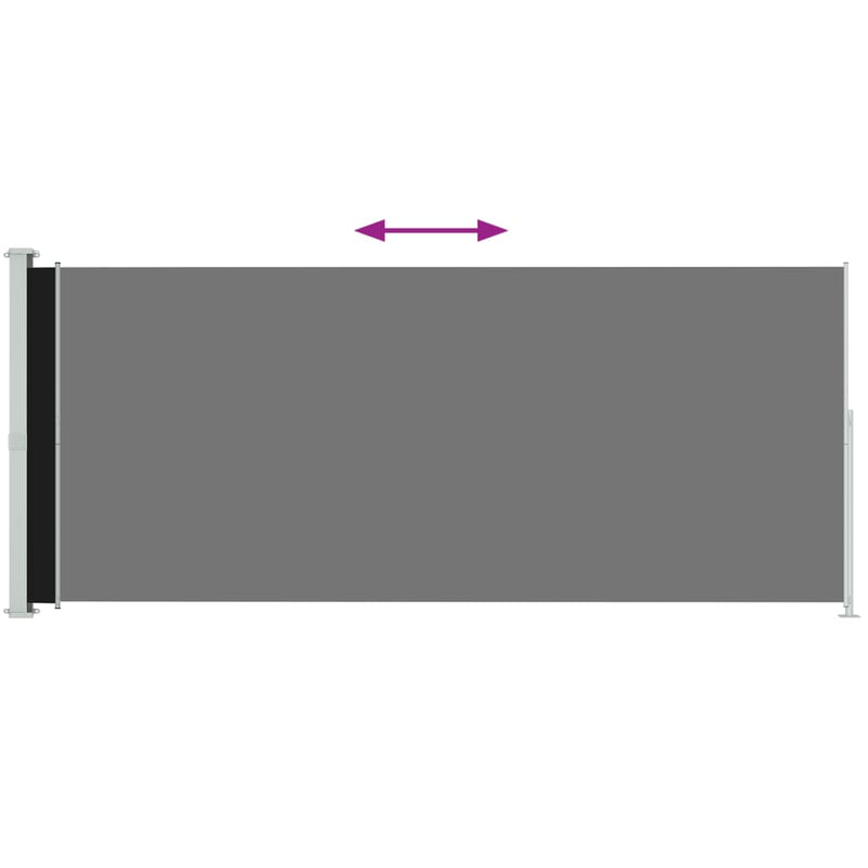 Load image into Gallery viewer, Vidaxl tuinscherm uittrekbaar 220x500 cm zwart