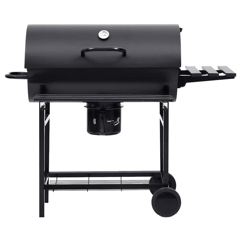Load image into Gallery viewer, VidaXL Barbecuevat met wielen en schappen 115x85x95 cm staal zwart
