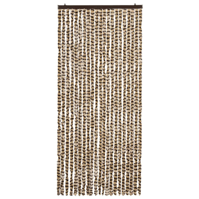 Load image into Gallery viewer, Vidaxl vliegengordijn 90x220 cm chenille beige en bruin