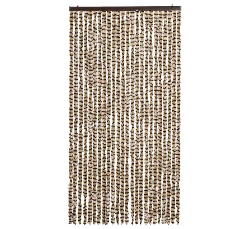 Load image into Gallery viewer, Vidaxl vliegengordijn 100x220 cm chenille beige en bruin