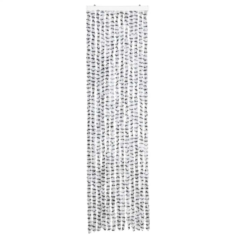 Load image into Gallery viewer, Vidaxl vliegengordijn 56x185 cm chenille licht- en donkergrijs