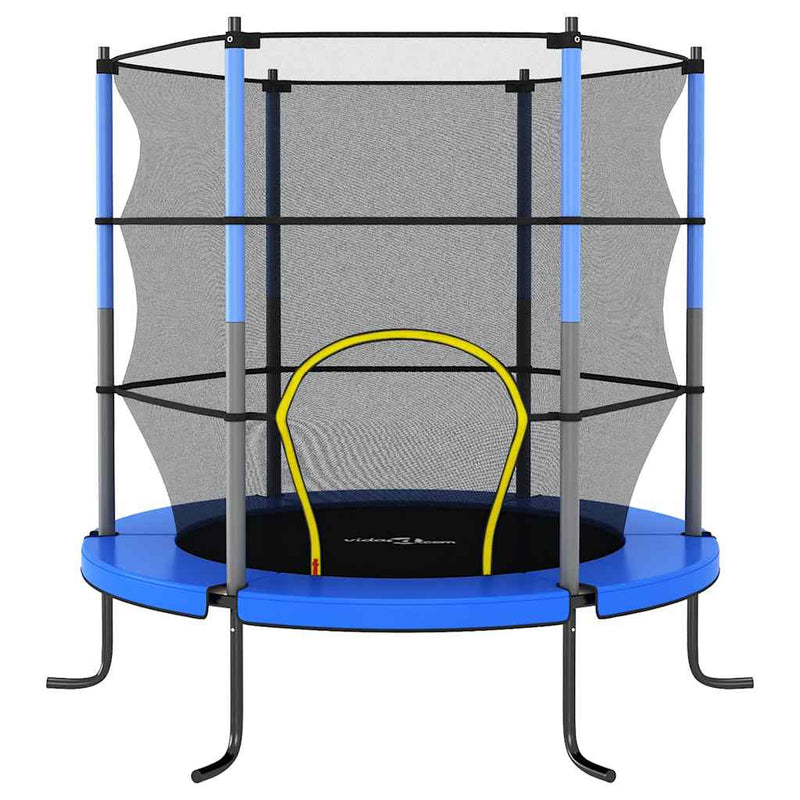 Load image into Gallery viewer, Vidaxl trampoline met veiligheidsnet rond 140x160 cm blauw