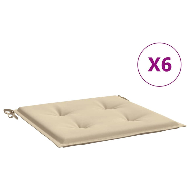 Load image into Gallery viewer, Vidaxl tuinstoelkussens 6 st 40x40x4 cm oxford stof beige