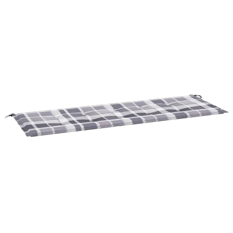 Afbeelding laden in galerijviewer, Vidaxl tuinbankkussen 150x50x4 cm oxford stof ruitpatroon grijs