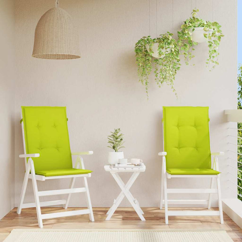 Load image into Gallery viewer, Vidaxl tuinstoelkussens 2 st hoge rug 120x50x3 cm stof heldergroen
